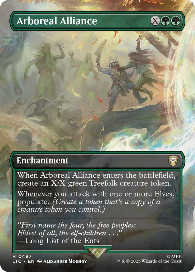 Image of Arboreal Alliance (Borderless) (LTC-497) - Tales of Middle-earth Commander (Borderless) Foil