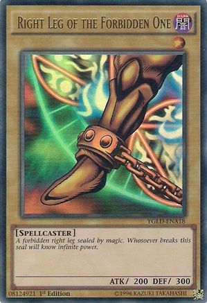 Image of Right Leg of the Forbidden One (YGLD-ENA18) - King of Games: Yugi's Legendary Decks 1st Edition