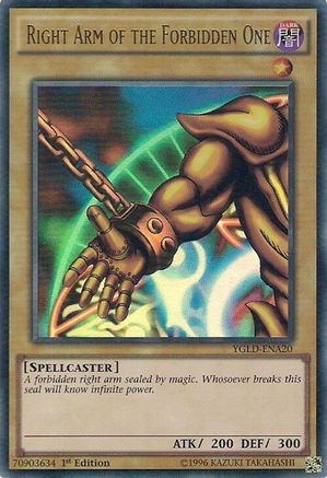 Image of Right Arm of the Forbidden One (YGLD-ENA20) - King of Games: Yugi's Legendary Decks 1st Edition