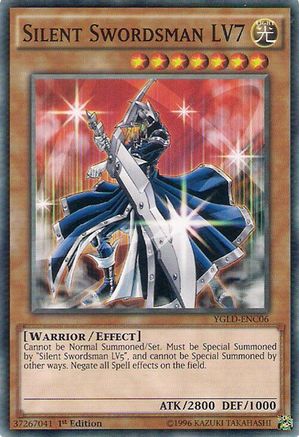 Image of Silent Swordsman LV7 (YGLD-ENC06) - King of Games: Yugi's Legendary Decks 1st Edition