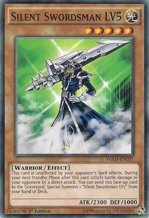 Image of Silent Swordsman LV5 (YGLD-ENC07) - King of Games: Yugi's Legendary Decks 1st Edition