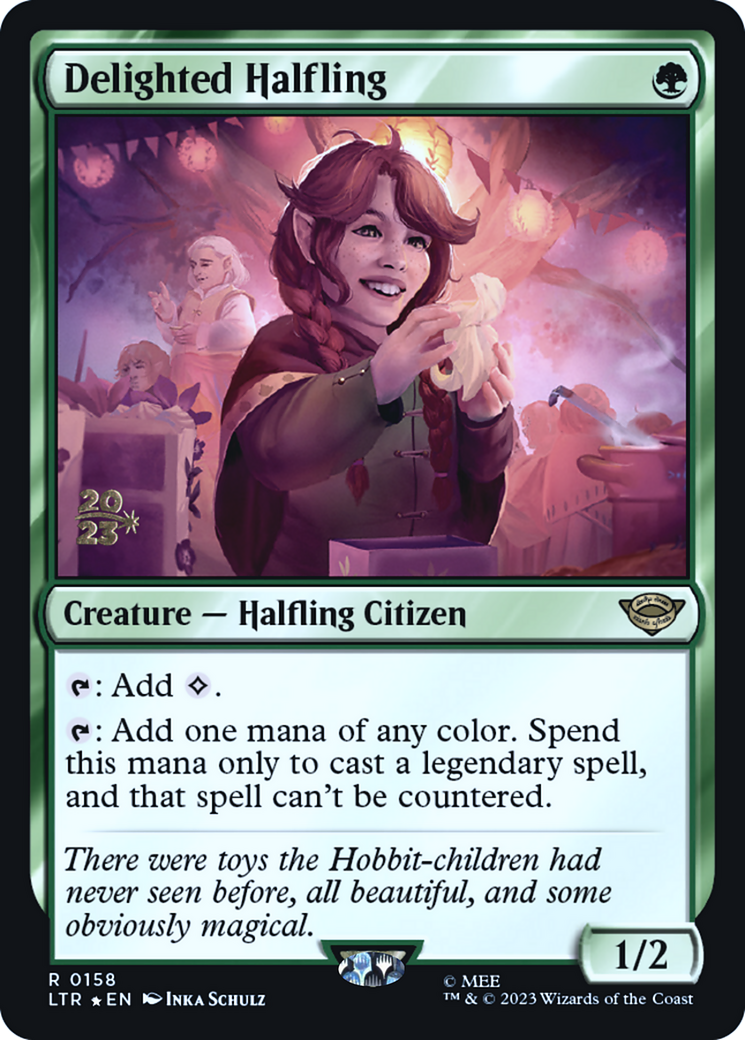 Image of Delighted Halfling (0158) (PRE-158) - Tales of Middle-earth Promos Foil