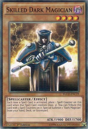 Image of Skilled Dark Magician (YGLD-ENC19) - King of Games: Yugi's Legendary Decks Unlimited