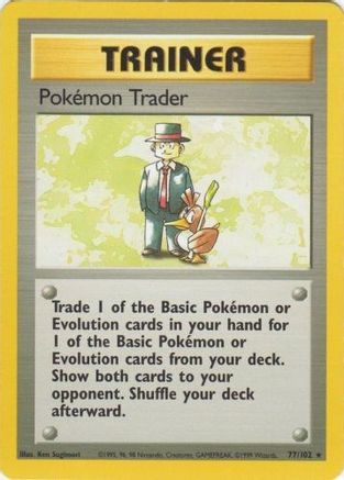 Image of Pokemon Trader 077/102  Base Set - Rare