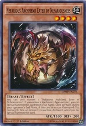 Image of Nefarious Archfiend Eater of Nefariousness (SDMP-EN019) - Structure Deck: Master of Pendulum 1st Edition