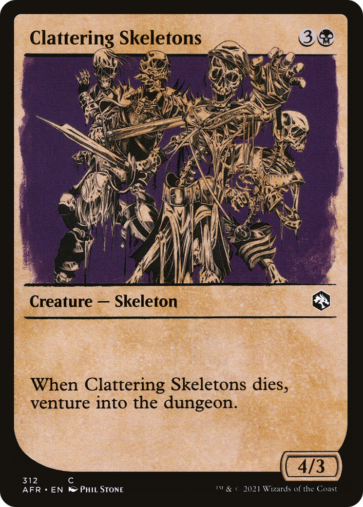 Image of Clattering Skeletons (Showcase) (AFR-312) - Adventures in the Forgotten Realms: (Showcase) Foil