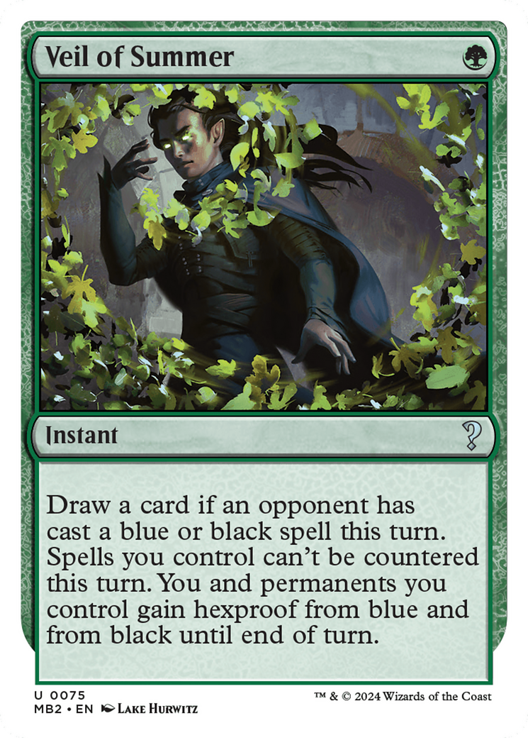 Image of Veil of Summer (White Border) (MB2-075) - Mystery Booster 2