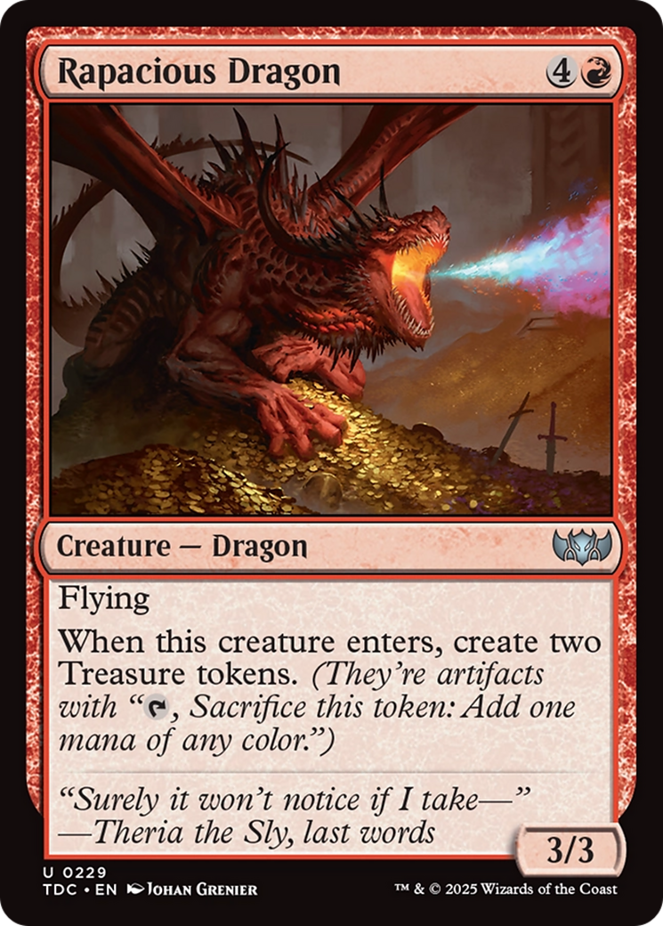Image of Rapacious Dragon (TDC-229) - Commander: Tarkir: Dragonstorm