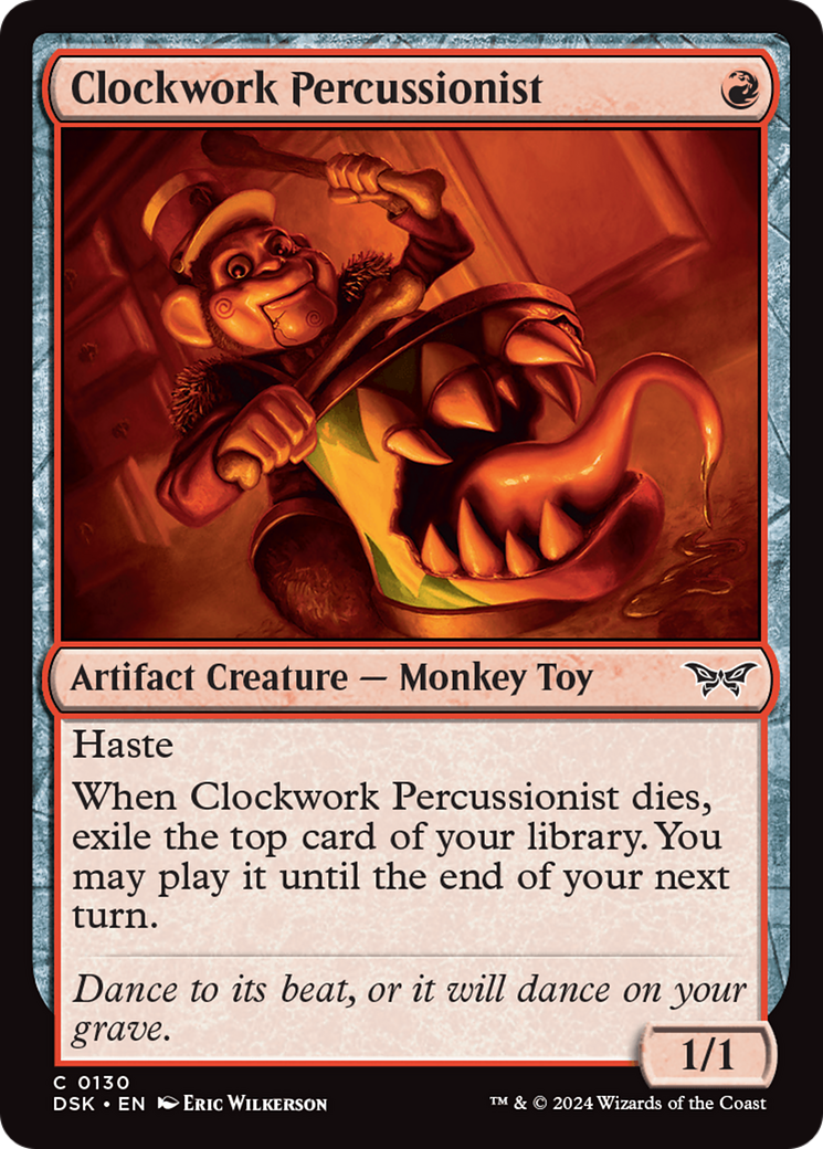Image of Clockwork Percussionist (0130) (DSK-130) - Duskmourn: House of Horror Foil