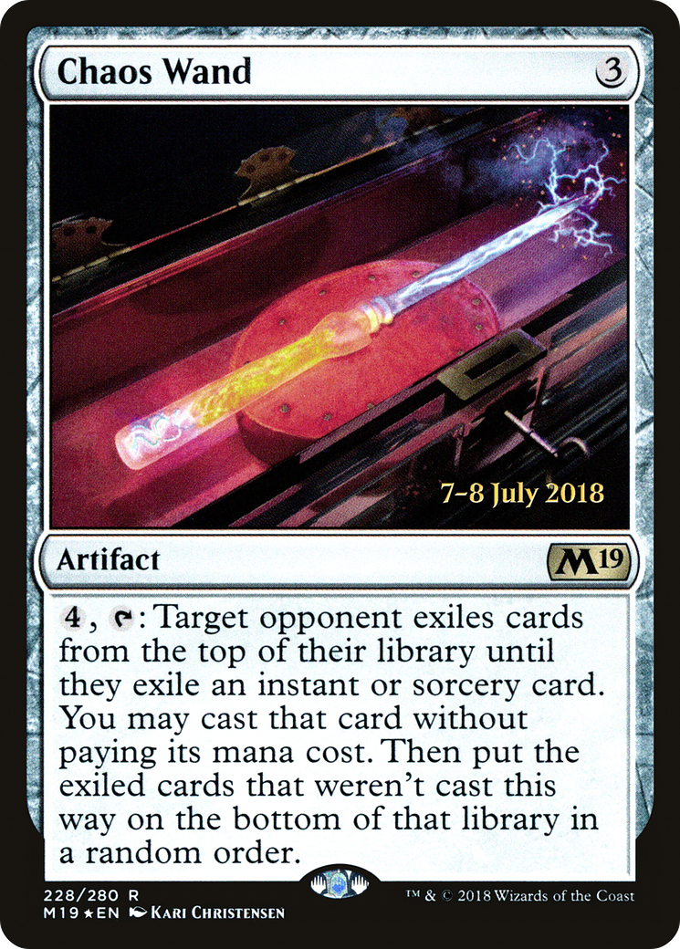 Image of Chaos Wand (PRE-228) - Core Set 2019 Promos Foil