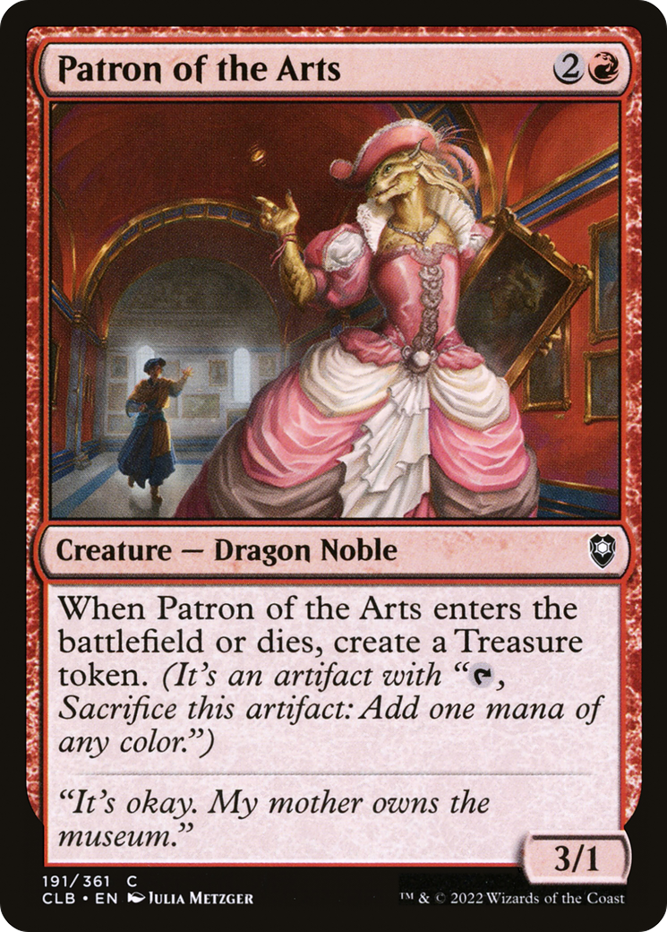 Image of Patron of the Arts (CLB-191) - Commander Legends: Battle for Baldur's Gate Foil
