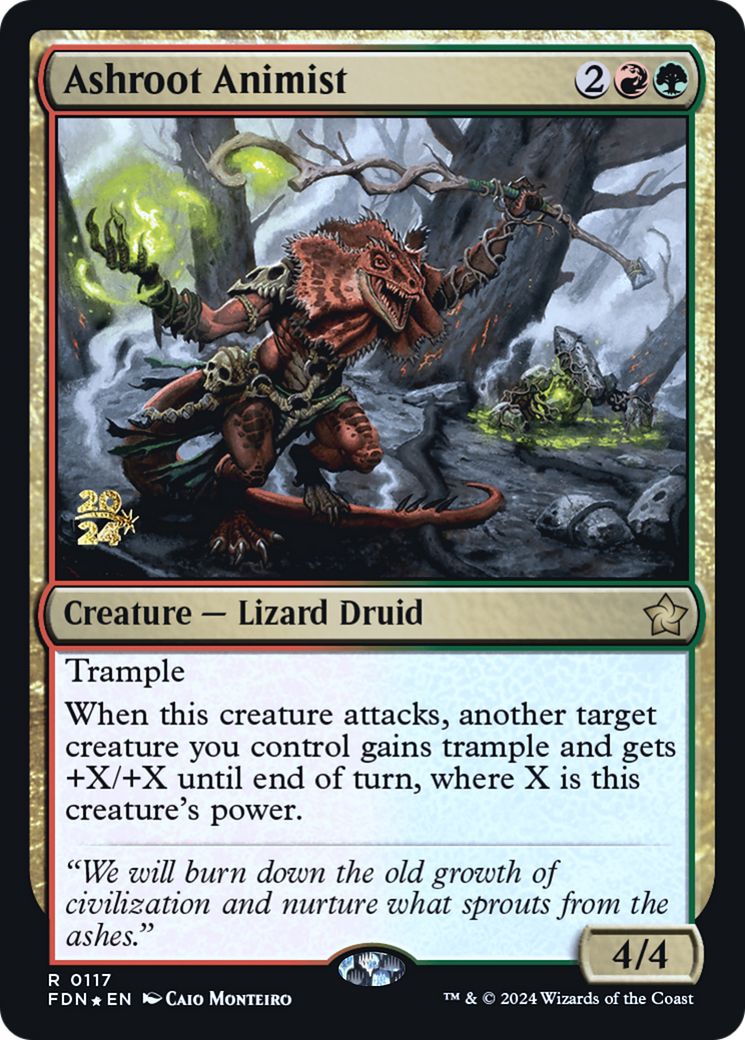 Image of Ashroot Animist (PRE-117) - Foundations Promos Foil