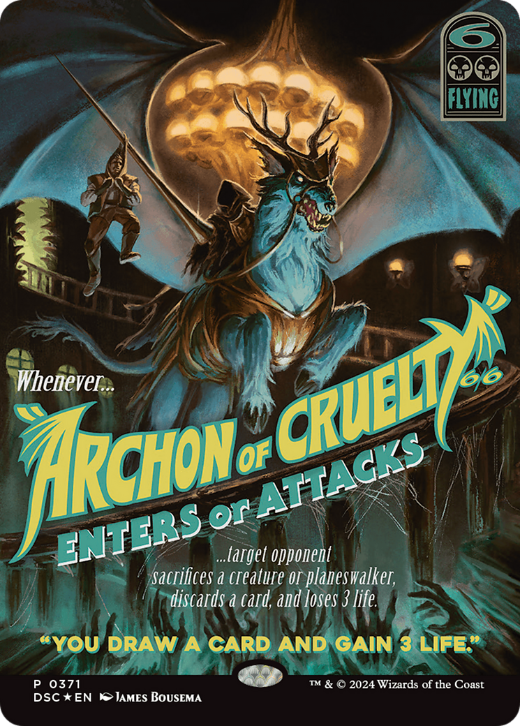 Image of Archon of Cruelty (Showcase) (DSC-371) - Duskmourn: House of Horror Commander (Borderless) Foil