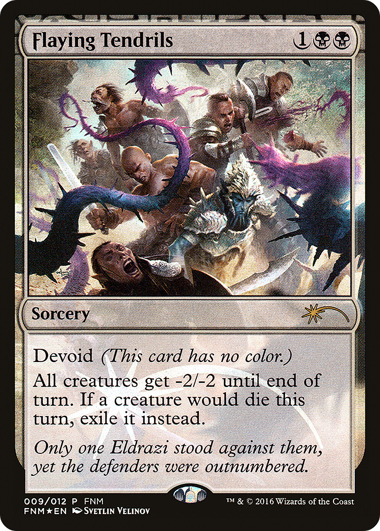 Image of Flaying Tendrils (FNM-009) - Friday Night Magic 2016: (devoid) Foil