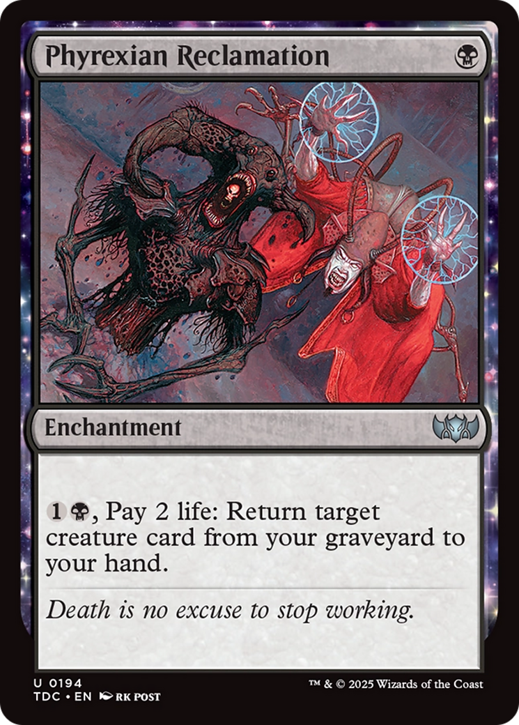 Image of Phyrexian Reclamation (TDC-194) - Commander: Tarkir: Dragonstorm: (enchantment)