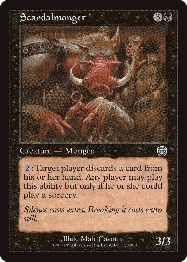 Image of Scandalmonger (MMQ-158) - Mercadian Masques Foil