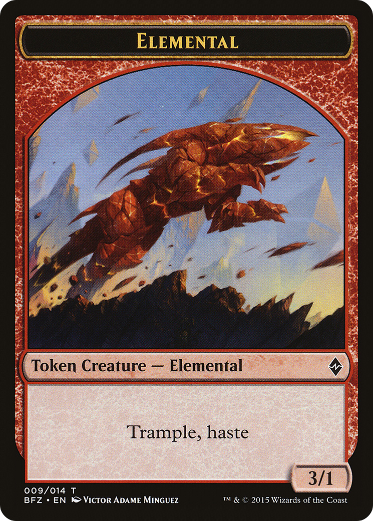 Image of Elemental Token (009) (BFZ-009) - Battle for Zendikar Tokens
