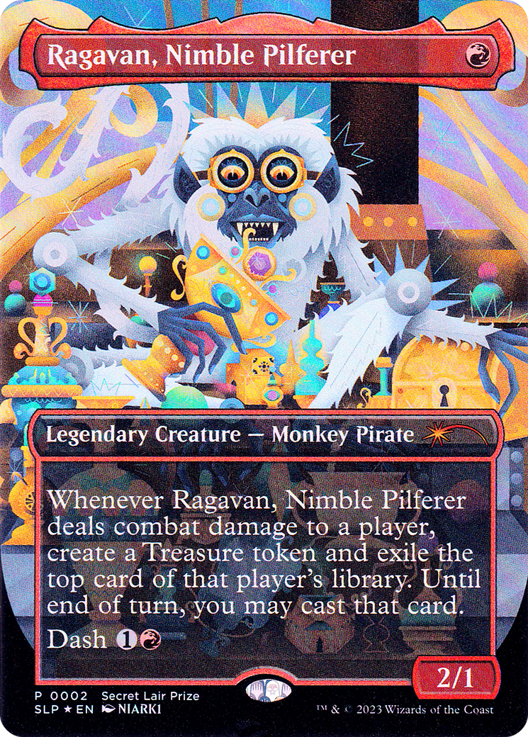 Image of Ragavan, Nimble Pilferer (SLP-002) - Secret Lair Showdown (Borderless) Foil
