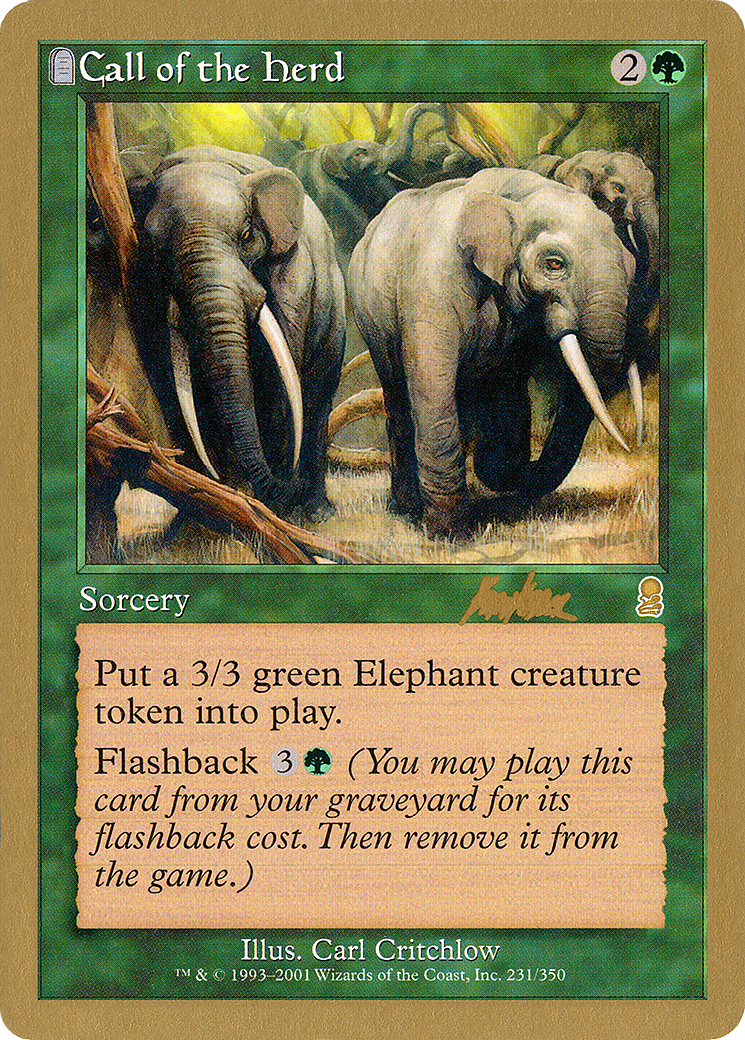 Image of Call of the Herd - 2002 Brian Kibler (ODY) (WCD-) - World Championship Decks 2002: (tombstone)