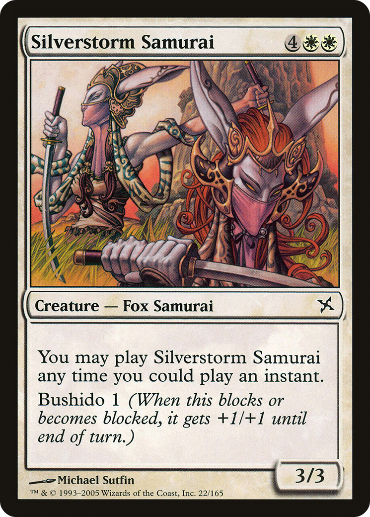 Image of Silverstorm Samurai (BOK-022) - Betrayers of Kamigawa Foil