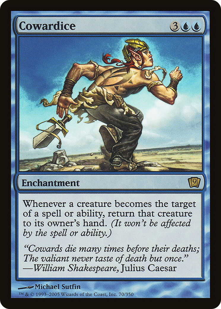 Image of Cowardice (9ED-070) - 9th Edition Foil