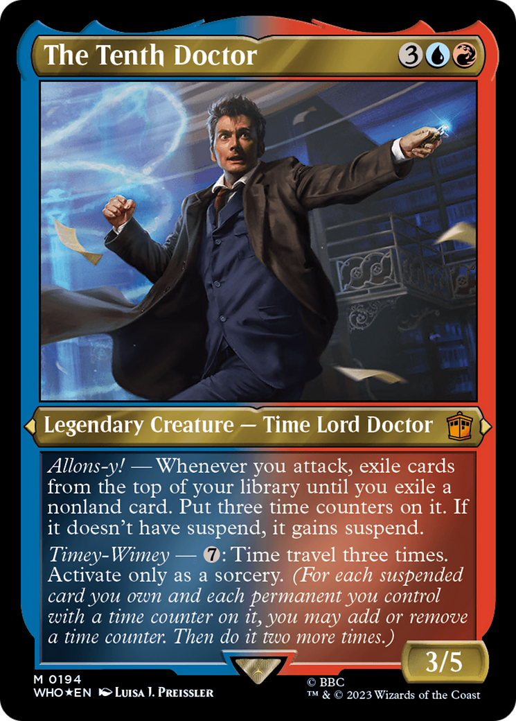 Image of The Tenth Doctor (Display Commander) - Thick Stock (WHO-194) - Doctor Who Foil