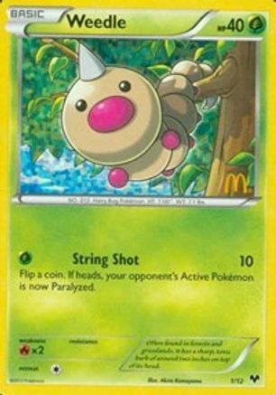 Image of Weedle - 1/12/12  - Holofoil McDonalds Promos 2014 - Promo