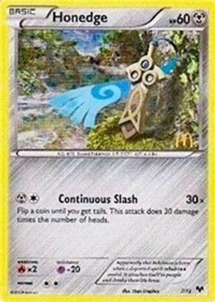Image of Honedge 007/12  - Holofoil McDonalds Promos 2014 - Promo