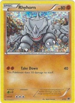 Image of Rhyhorn 008/12  - Holofoil McDonalds Promos 2015 - Promo