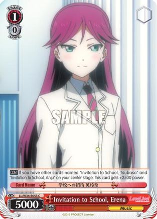 Image of Invitation to School, Erena (LL/W34-E053 C) - Love Live! Vol. 2