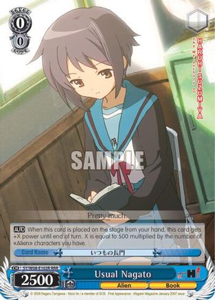 Image of Usual Nagato (RRR) (SY/W08-E102R RRR) - The Melancholy of Haruhi Suzumiya