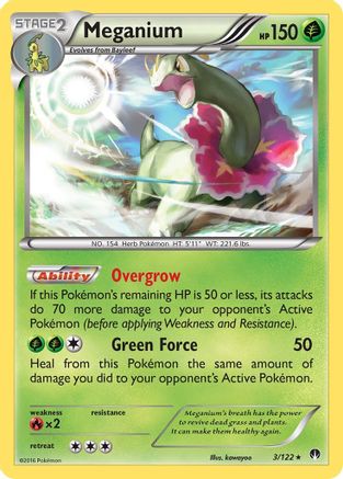 Image of Meganium 003/122  - Holofoil XY  BREAKpoint - Holo Rare