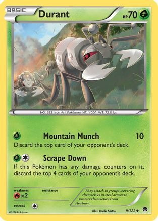 Image of Durant 009  - Reverse Holofoil XY  BREAKpoint - Uncommon