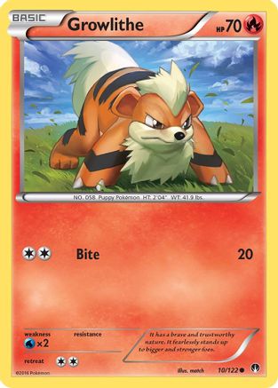 Image of Growlithe 010/122  XY  BREAKpoint - Common