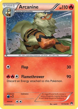 Image of Arcanine 011/122  XY  BREAKpoint - Uncommon