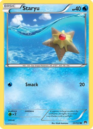 Image of Staryu 025/122  - Reverse Holofoil XY  BREAKpoint - Common