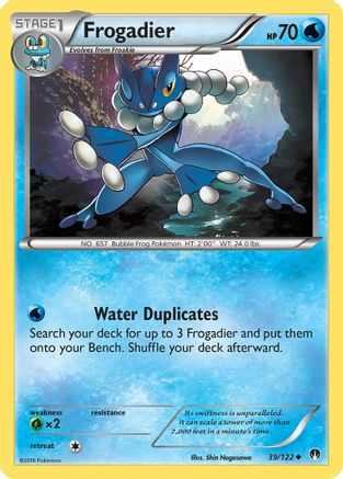 Image of Frogadier 039/122  - Reverse Holofoil XY  BREAKpoint - Uncommon