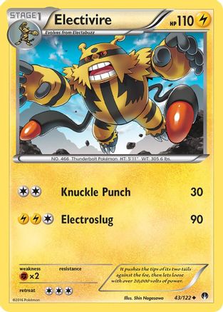 Image of Electivire 043/122  - Reverse Holofoil XY  BREAKpoint - Uncommon
