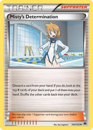 Image of Misty's Determination 104/122  - Reverse Holofoil XY  BREAKpoint - Uncommon