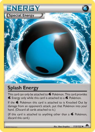 Image of Splash Energy 113/122  - Reverse Holofoil XY  BREAKpoint - Uncommon