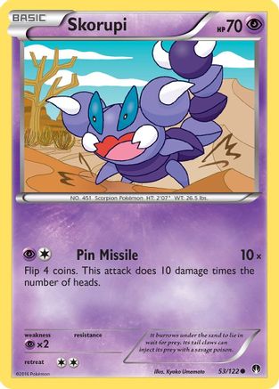 Image of Skorupi 053/122  - Reverse Holofoil XY  BREAKpoint - Common