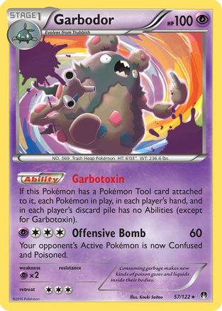 Image of Garbodor 057/122  - Reverse Holofoil XY  BREAKpoint - Holo Rare