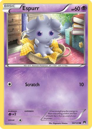 Image of Espurr 058/122  - Reverse Holofoil XY  BREAKpoint - Common