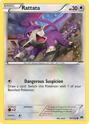 Image of Rattata 087/122  XY  BREAKpoint - Common