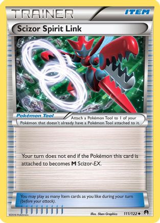 Image of Scizor Spirit Link 111/122  - Reverse Holofoil XY  BREAKpoint - Uncommon