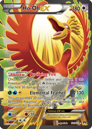 Image of Ho-Oh EX (Full Art) 121/122  - Holofoil XY  BREAKpoint - Ultra Rare