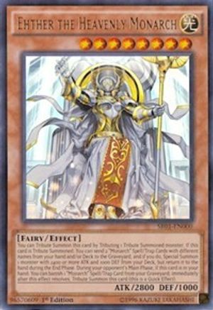 Image of Ehther the Heavenly Monarch (SR01-EN000) - Structure Deck: Emperor of Darkness 1st Edition