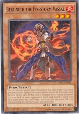 Image of Berlineth the Firestorm Vassal (SR01-EN014) - Structure Deck: Emperor of Darkness 1st Edition