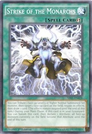 Image of Strike of the Monarchs (SR01-EN028) - Structure Deck: Emperor of Darkness 1st Edition