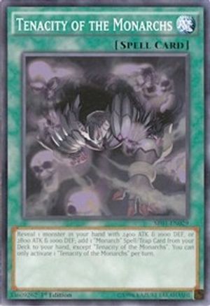 Image of Tenacity of the Monarchs (SR01-EN029) - Structure Deck: Emperor of Darkness 1st Edition